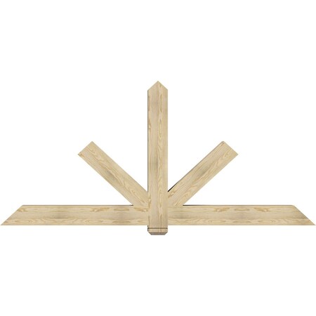 Ekena Millwork Kennewick Rough Sawn Timber Gable Bracket, Douglas Fir, 96"W x 44"H x 6"D x 6"F, 11/12 Pitch GBW096X44X0606KEN00RDF